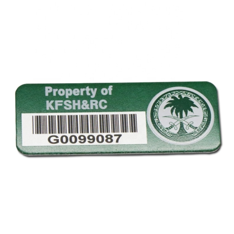 Comerț cu ridicata laser cu laser gravat Număr de serie Etichetă Metal Barcode etichetă etichetă tipărit de aluminiu Active etichetă labe